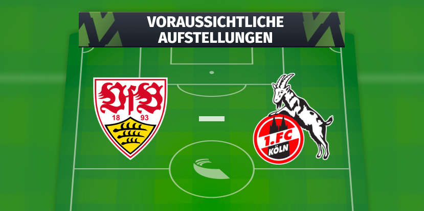 VfB Stuttgart – 1. FC Köln: Die voraussichtlichen Aufstellungen